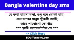 Bangla Valentine Day SMS 2023 বিশ্ব ভালবাসা দিবসের শুভেচ্ছা
