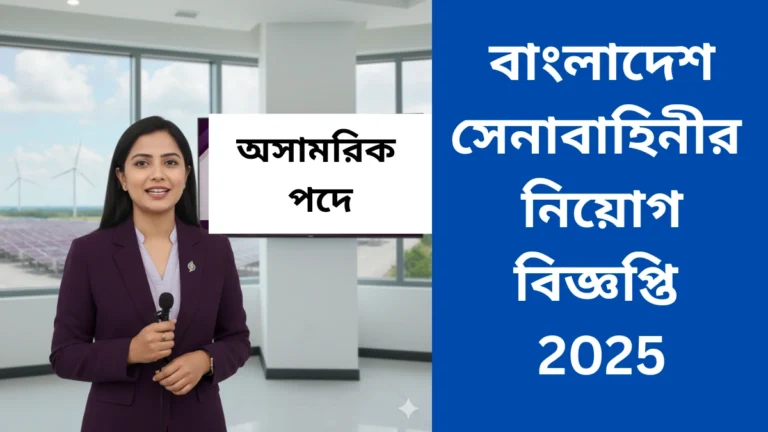 অসামরিক পদে বাংলাদেশ সেনাবাহিনীর নিয়োগ বিজ্ঞপ্তি ২০২৫