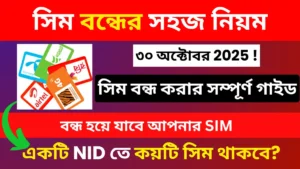 সিম রেজিস্ট্রেশন বাতিল করার নিয়ম